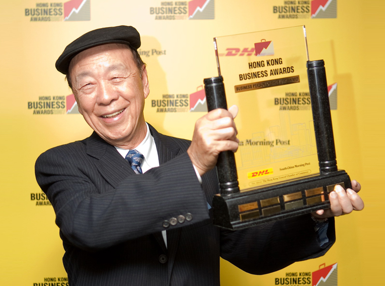 Honoured as the Business Person of the Year in DHL/SCMP Hong Kong Business Awards
